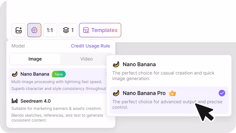 Pick Google Nano Banana AI model